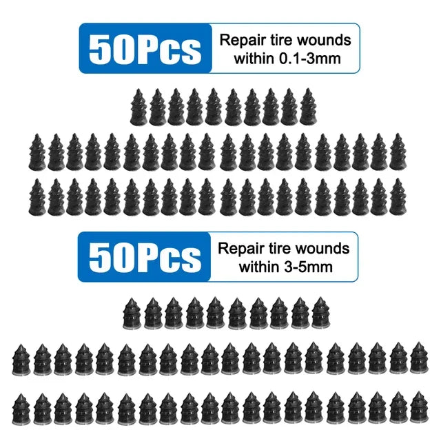 100pcs Vacuum Tyre Repairing Nails Car Truck Motorcycle Scooter Bike Tire Puncture Repair Rubber Nail Tools Accessories wholesal