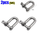 Stainless Steel D Ring Shackle HeavyDuty Ship Rigging Mooring Tow Recovery Clip Boat Vehicle Rope Chain Connector Metal Fastener
