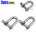 Stainless Steel D Ring Shackle HeavyDuty Ship Rigging Mooring Tow Recovery Clip Boat Vehicle Rope Chain Connector Metal Fastener