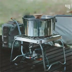 Outdoor Foldable Mini Stove Holder Stainless Steel Camping Cookware Pots Stand for Backpacking/Camping/Picnic/Traveling/Fishing