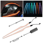Light Up Your Ride Motorcycle LED Warning Strip with Multicolor Reflective Lights Light Film DIY Helmet Strip Accessories