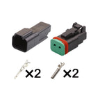 2-PIN Automotive Waterproof Sockets Car 1.6mm Male Female Wiring Harness Connector with Wires Black DT04-2P-E004 DT06-2S-P012