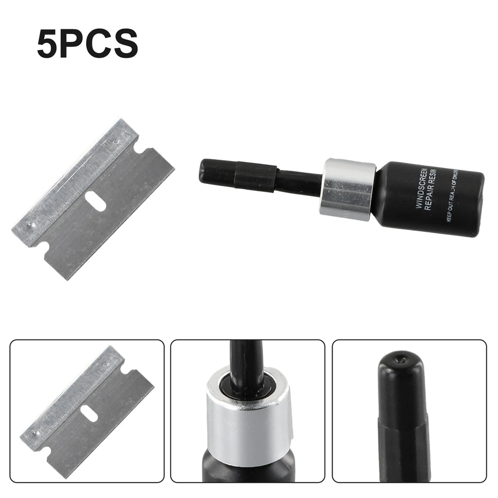 5PCS Automotive Windshield Glass Crack Nano Repair Fluid Car Resin Scratch Crack Restore Fluid Glass Curing Glue Car Accessories
