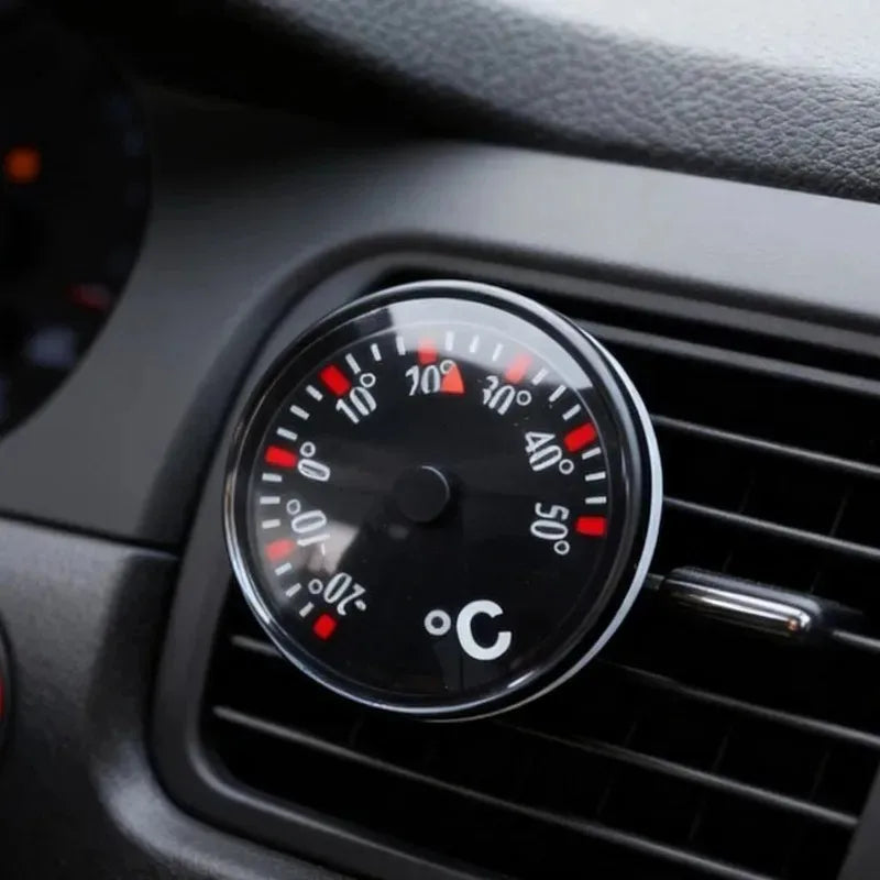 1-20pcs Car High Accuracy Thermometer Car Practical Mini Circular Thermometer Air Vent Ornament Charm 20mm Scale Measurement