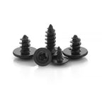 340PCS PWA Cross Self-Tapping Black Screw M3 M3.5 M4 M4.8 Carbon Steel Round Pan Head Tapping Screw with Washer Assortment Kit