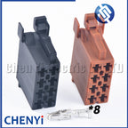 8 Pin Car radio multimedia CD player Connector Wire harness Plug 357035447A 357035447 963121-1 963120-1 828649-1 828647-1