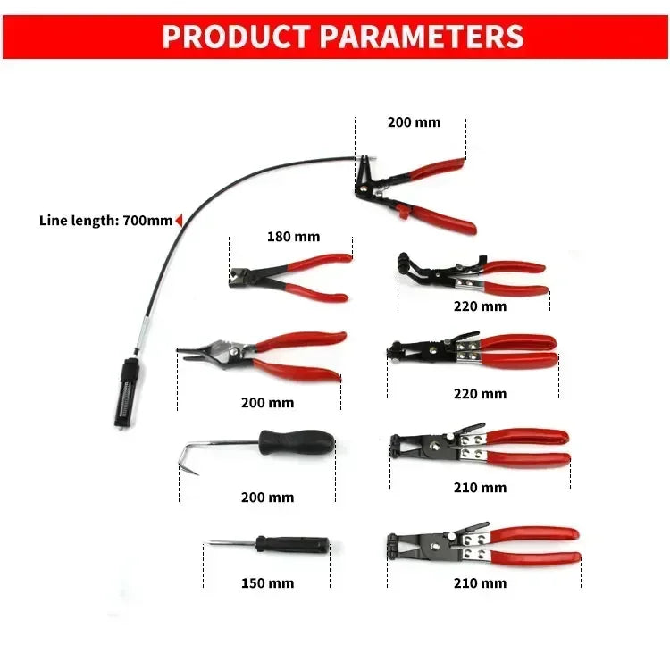 Car Flat and Angled Flat Band Hose Clamp Pliers Coolant ClipsWorks on All Flat Band Style Clamps of Removal Installation Amagi