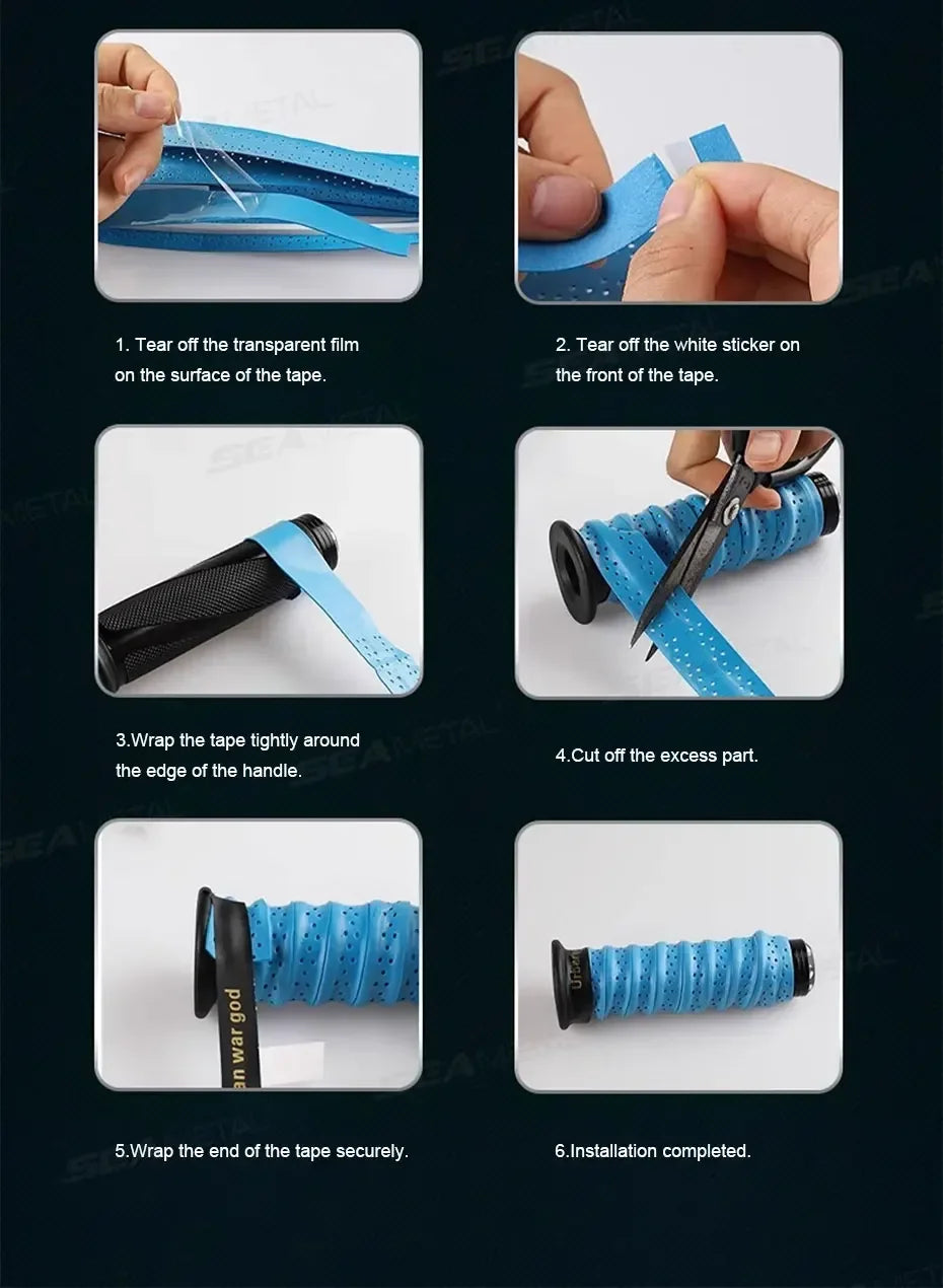 Ant-Slip Motorcycle Handlebar Tape Road Bike Bar Tape PU Handlebar Tape Soft Anti-Vibration Tape Bicycle Protection Straps Amagi