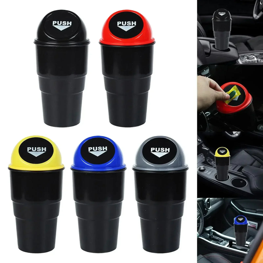 Car Trash Garbage Can Auto Trash Dust Case Holder Bin Box Car-styling Yellow Red Blue Black Gray Amagi