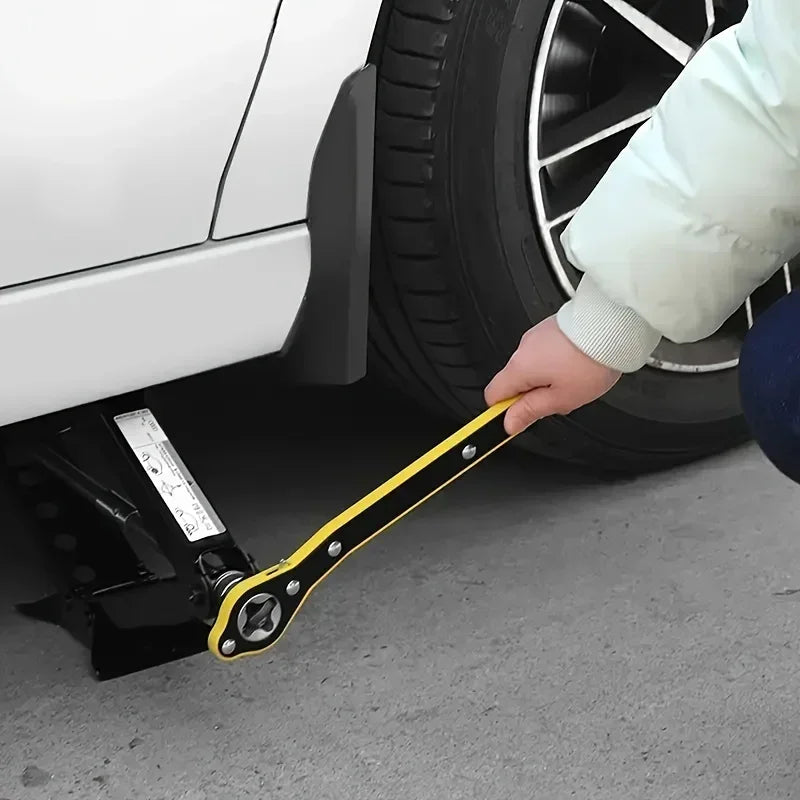 Auto Labor Saving Jack Cross Shaped Wrench Efficient Tire Changing Vehicle Tools Saving Car Scissor Ratchet Spanner Key Amagi