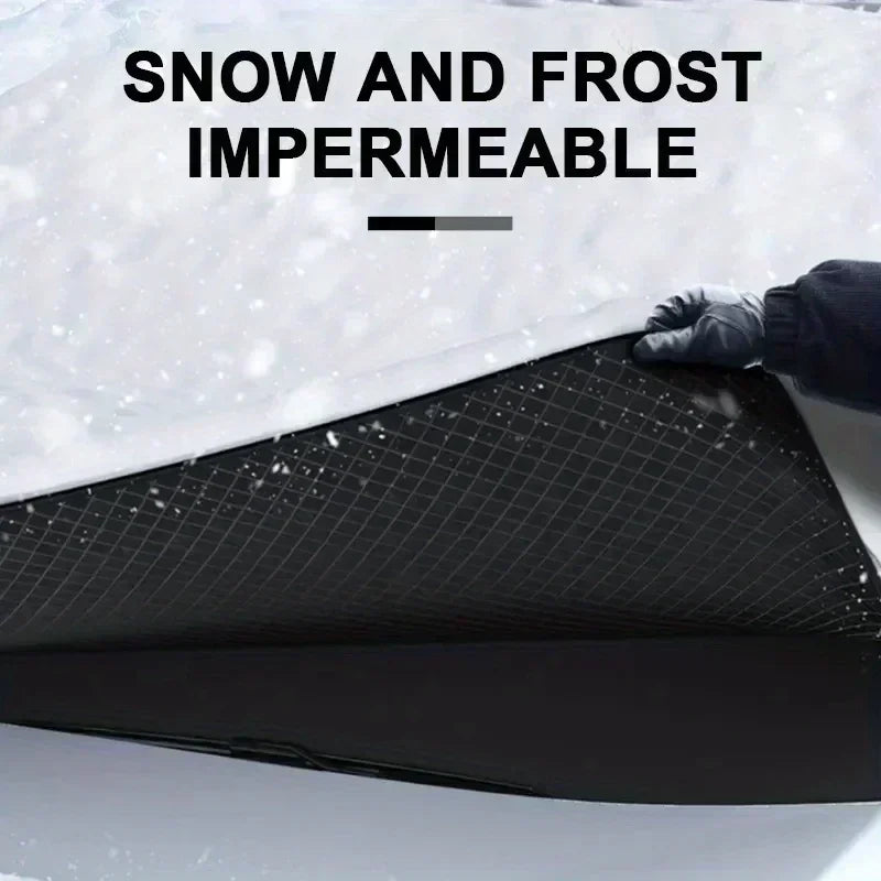 Thickened Car Snow Shield - Front Windshield Winter Frost-Proof Cover, Winterproof Car Clothing, Windshield Snow Shield Amagi
