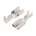 100set 6.3 Lockable spring 250 self-locking terminal switch female end with sheath DJ623-J6.3B brass tin-plated