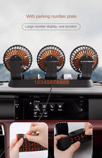 New Car Fan 360° Adjustable Triple-Head 12V/24V USB Powerful Cooling Circulation Ideal for Vehicle Comfort on Long Drives amagi