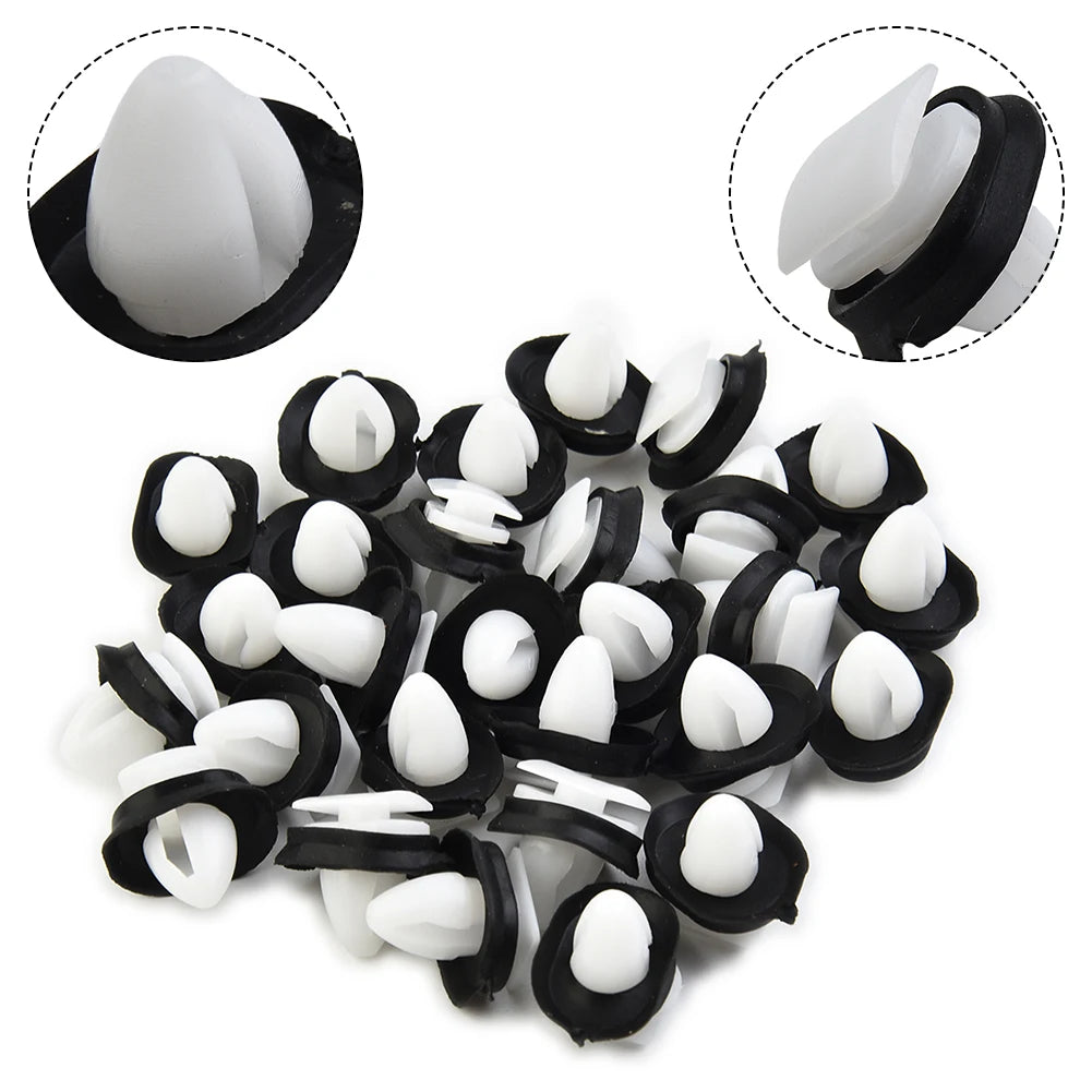 50Pcs Door Exterior Side Molding Trim Clips Plastic For Fiat Exterior Side Molding Massage Lower Door Trim Clips