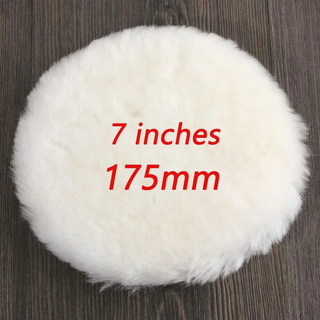 3 4 5 6 7 inch Wool Polishing Disc Car Waxing Polishing Buffing Car Paint Care Polisher Pads Auto Washing Accessories