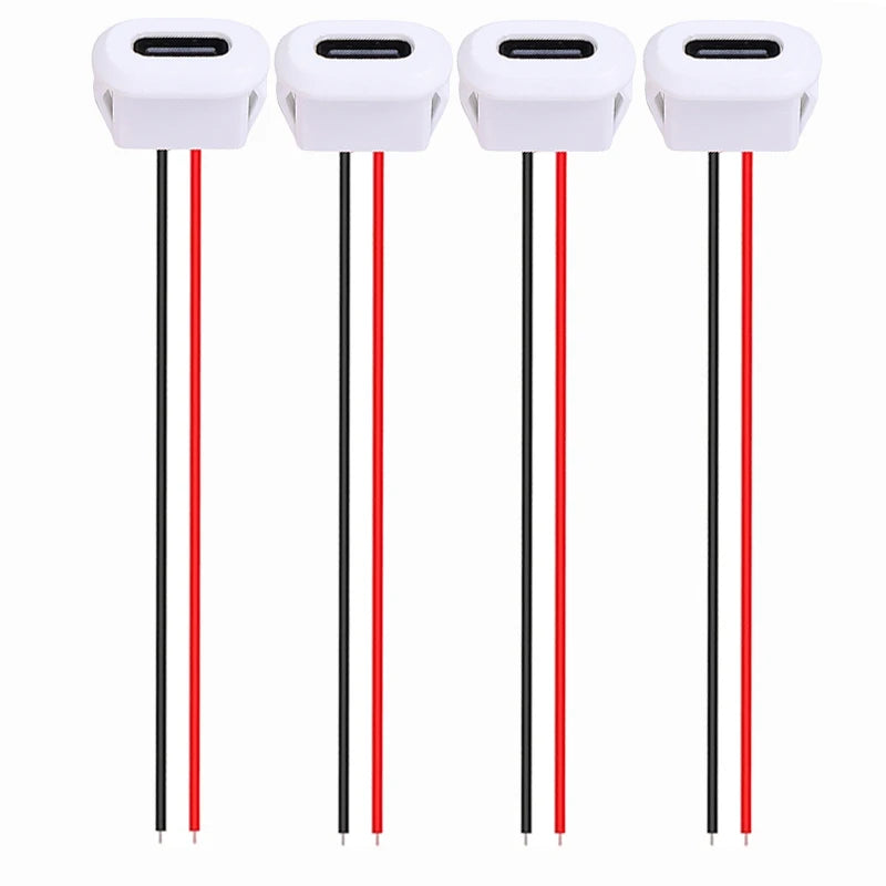 Type-C High Current Fast Charging Jack Port 3A Charger Plug Socket Connector Jack Female  USB-C with Card Buckle 2/4/10/20pcs