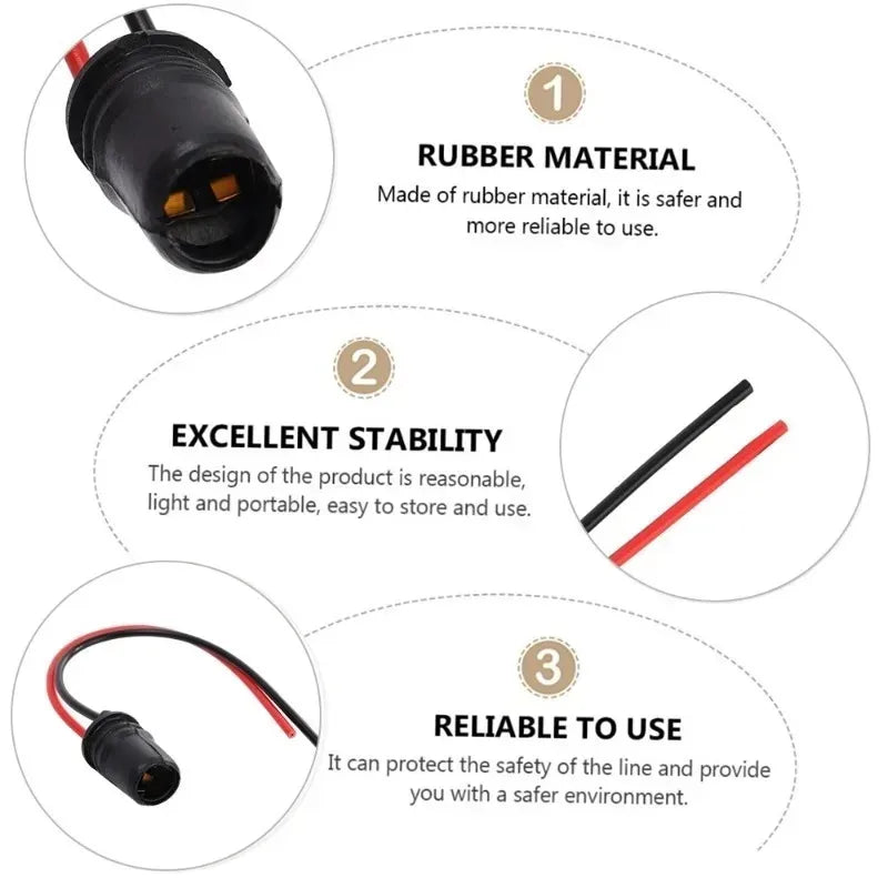 T10 Car LED Lamp Holder W5W 147 LED Lamp Socket Connector Soft Adhesive T10 LED Cable T10 Holder