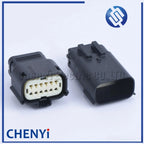 12 Pin car Automotive Headlight Plug Female or Male Connector plug 33472-1201 33482-1201 For Ford Focus Mondeo Buick Chevrolet