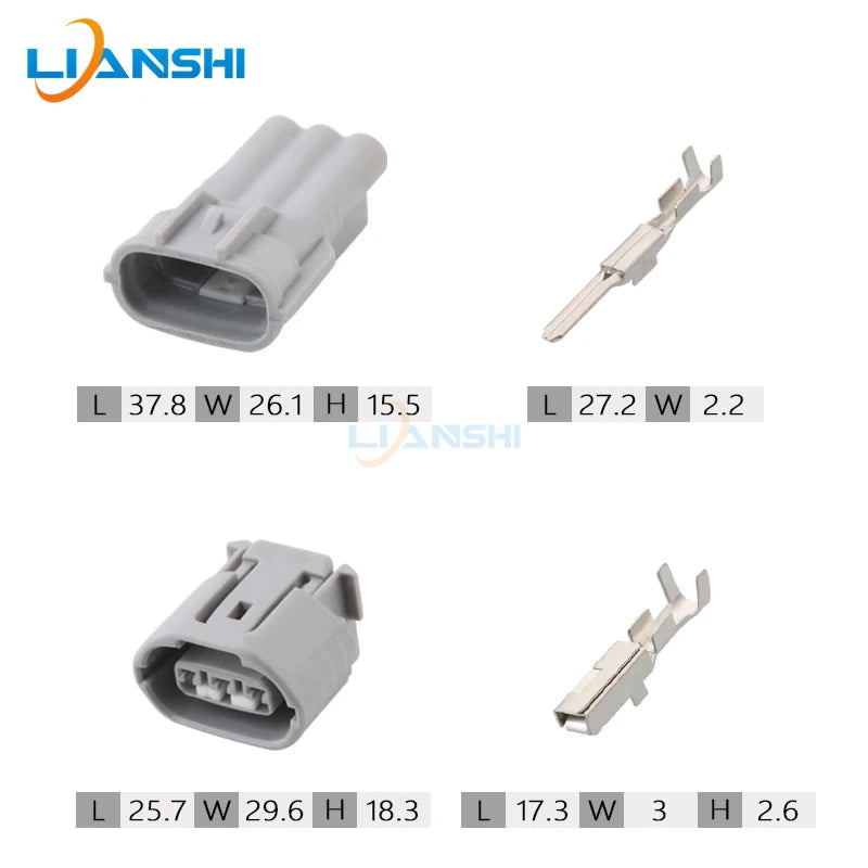 6189-0443 Car generator headlight plug 3p male and female wiring harness connector with terminal DJ7031-2.2-11/21