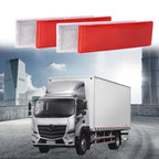 Truck Trailer Rectangle Plastic Reflector Reflective Tape Adhesive Auto Safety Night Warning Plate Stickers Car Accessories