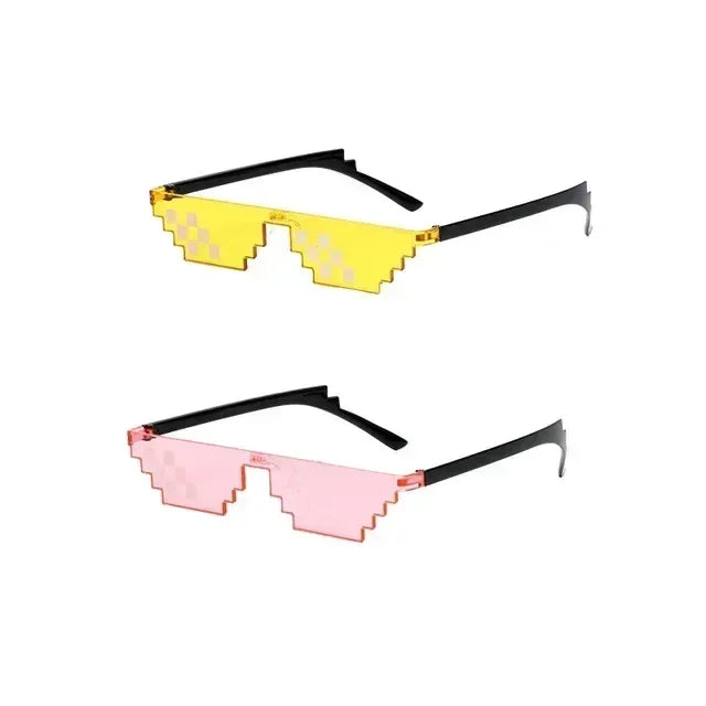 8 Bit Thug Life Sunglasses Pixelated Men Women Brand Party Eyeglasses Mosaic UV400 Vintage Eyewear Unisex Gift Toy Glasses Amagi