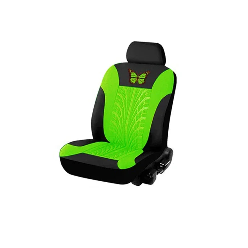 Car Seat Covers Set Universal Fit Most Cars with Butterfly Pattern Tire Track Detail Styling Protector Covers for the Car Amagi
