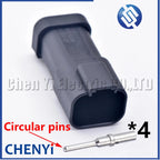 4 Pin Black DT series Connector Waterproof Plug Socket DT06-4S DT04-4P DT06-4S-E005 DT04-4P-E005 For Engineering Vehicle Deutsch