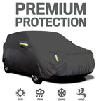 Universal For Audi A3 A4 A5 A6 A7 B7 B8 C5 Q2 Q3 Q5 7 Body Full Covers Black/Silver Outdoor Sun Snow Rain Protection Cover Amagi
