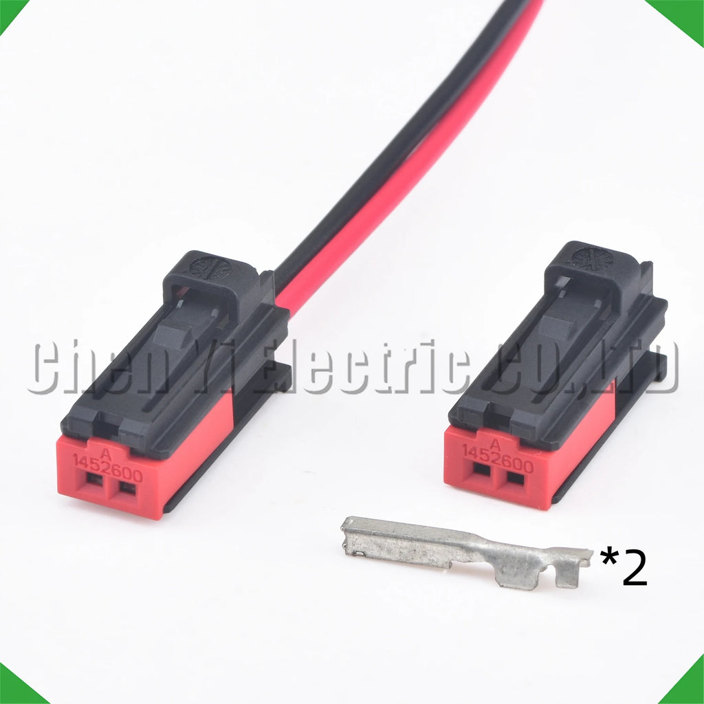 2-pin wire harness automobile connector spring heating visor harness 1452599-1 ford