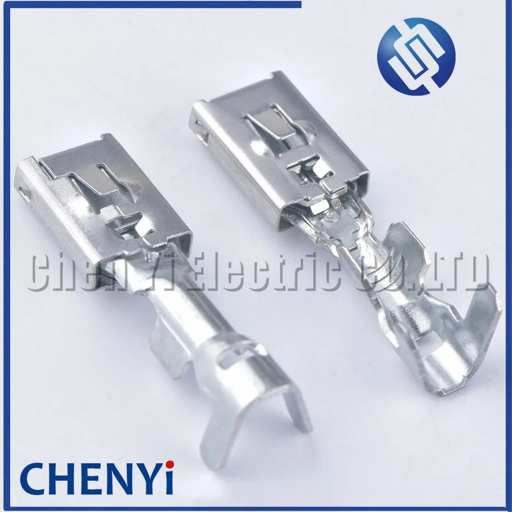 10 Pcs 6.3mm Composite Brass tin plating Wiring Terminal DJ6223-6.3C female Pin for Connector Plug Socket Fuse Box Wire Harness