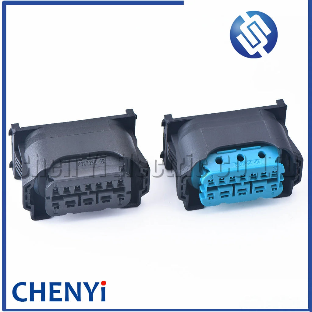 12 Pin Automotive connector Led Lamp Headlight Head Light wiring harness Plug Pigtail 61132359991 1-1452335-1 1-1452334-1