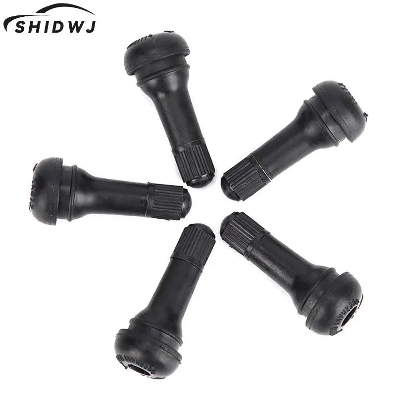 4PCs/set Universal Valve Stems With Dust Caps Tyre Rubber Valves Car Chrome Tubeless Car Wheel Snap-in Tire
