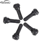 4PCs/set Universal Valve Stems With Dust Caps Tyre Rubber Valves Car Chrome Tubeless Car Wheel Snap-in Tire