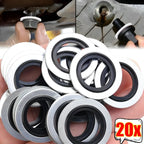 20/10PCS Car Oil Pan Drain Gasket Kit Drainage Bolt Pad Rubber Oil Drain Plug Gasket Replaceable Washer Seal Set M16