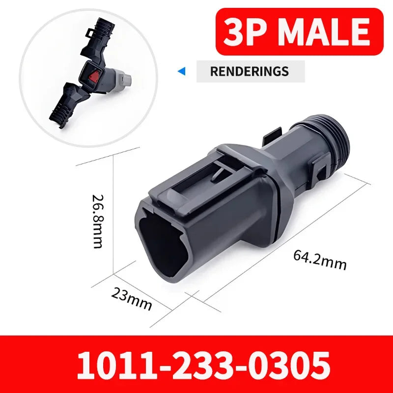 10/50 Sets 2-12P Male Female DT Connector Tail Clip Set with Corrugated Pipe Fixed Harness Clip,Protective Sheath 1011-235-0405
