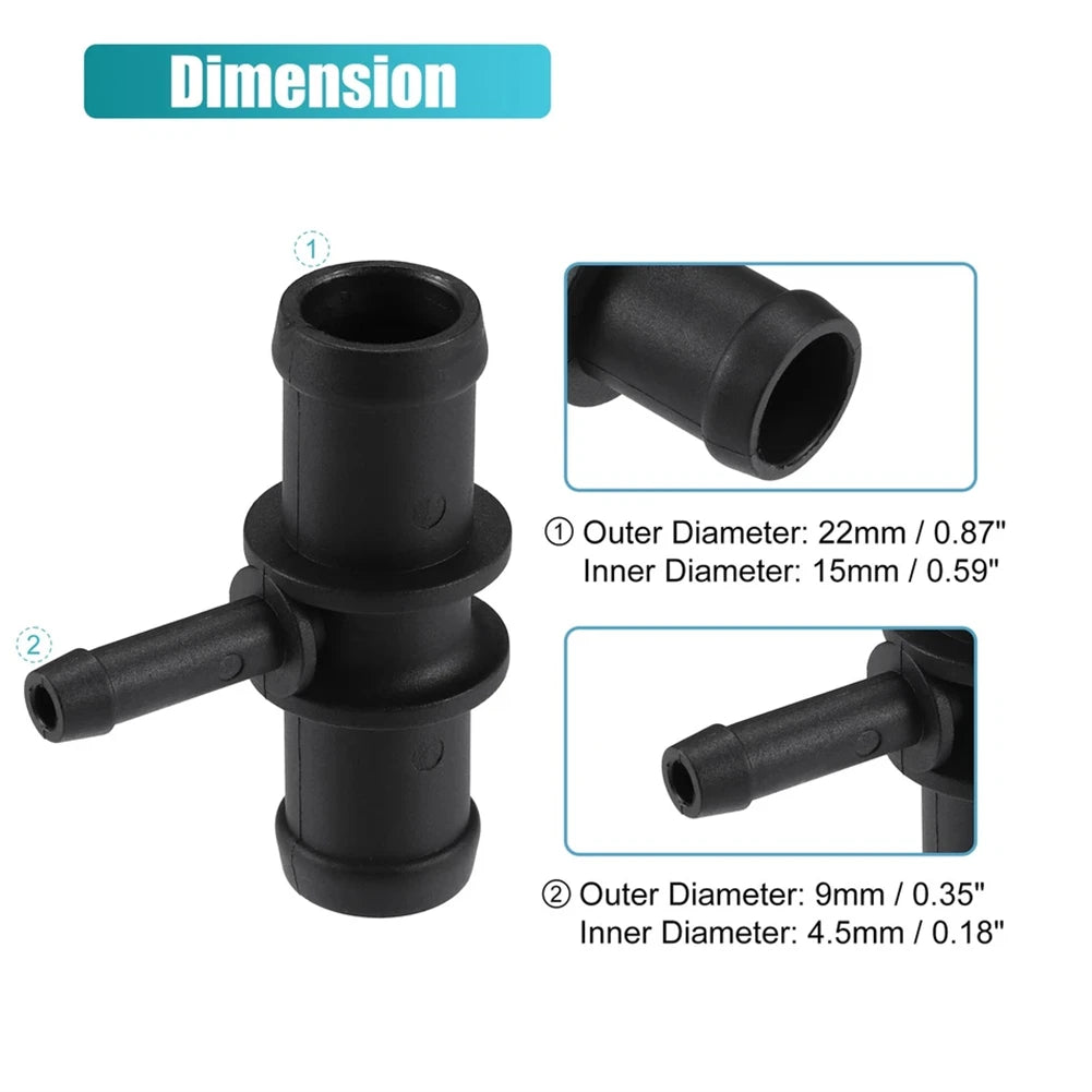 Car Engine Coolant Hose Connector For BMW For MINI Cooper S R53 17127518614 Black Car Uto 3 Way Tee Heater Water Hose