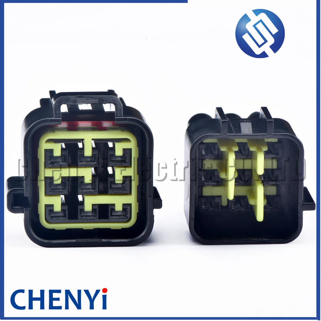 9 Pin black Automotive waterproof connector Motorcycle COP Ignition coil Wire Harness Plug FW-C-9F-B FW-C-9M-B With pins