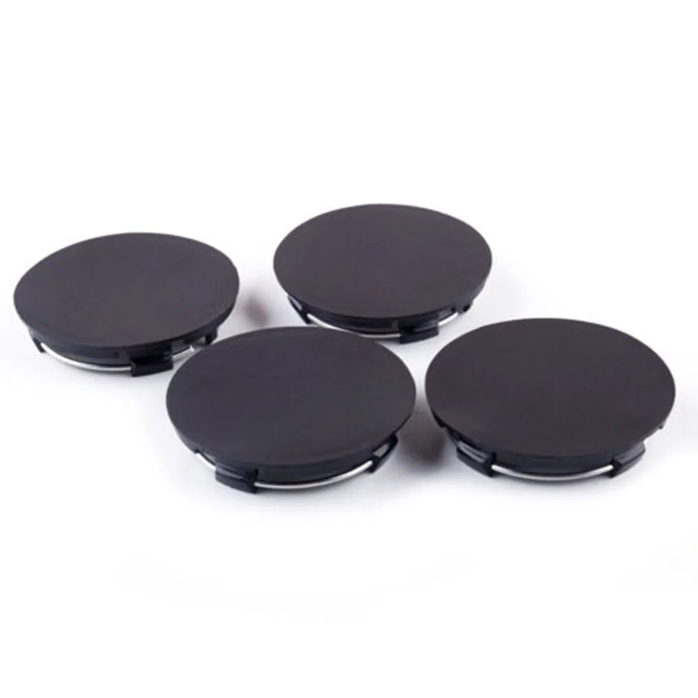 4pcs 70mm Car Black / Silver Universal Car Wheel Hub Center Cap Cover Wheel Hub Center Badges Fit For RM Rims Type