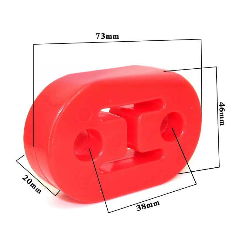 Universal Car Exhaust Pipe Mount Brackets Hanger Insulator Polyurethane Hanger Liner Bracket 2 Holes 4 Holes