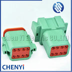 Green 8 Pin Male or Female Auto Waterproof Connector Sealed Plug DT06-8SC DT04-8PC DT06-08SC DT04-08PC with Pin For Deutsch