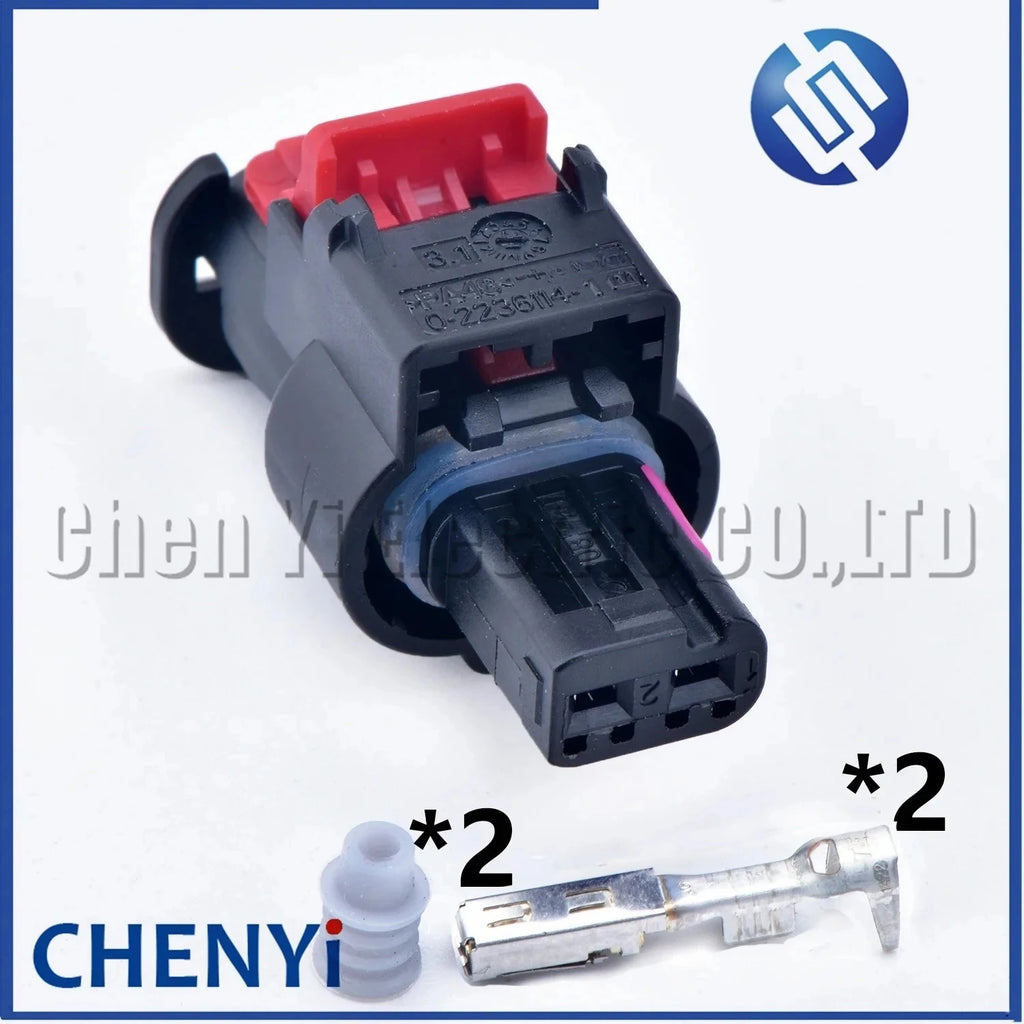 2 Pin waterproof connector Camshaft solenoid valve fuel injector plug 2236114-1 0-2236114-1 4K0973702A 4K0 973 702 A