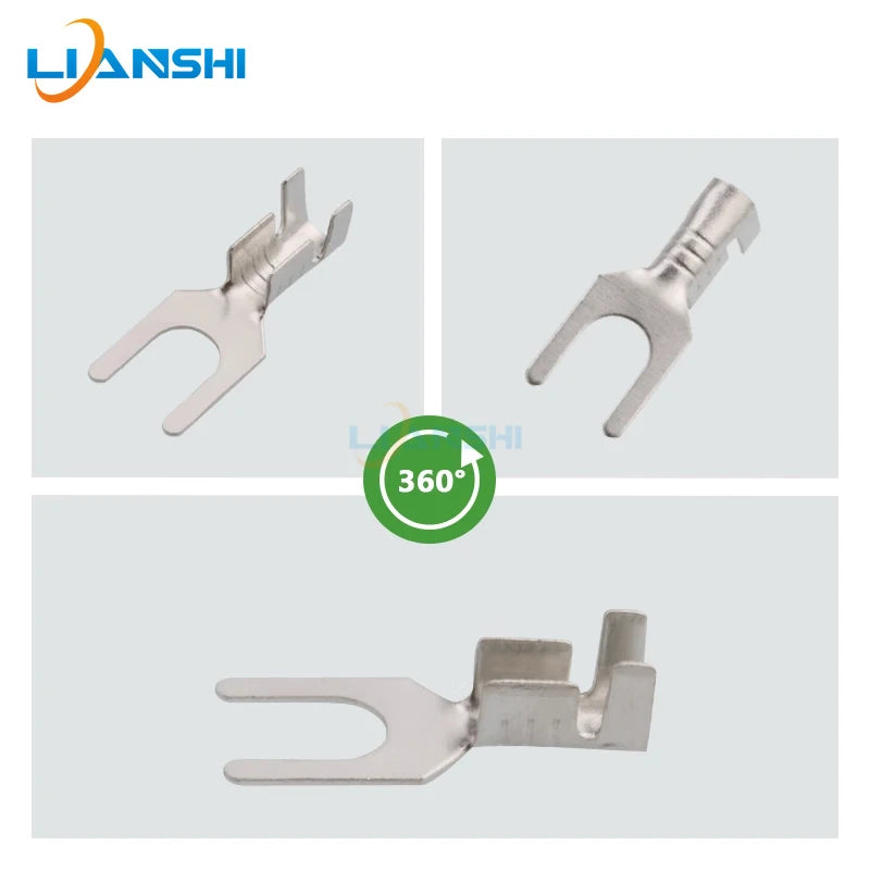 100pcs 4.2 Fork bare terminal Fork cold press terminal U-Y lug Ground lug
