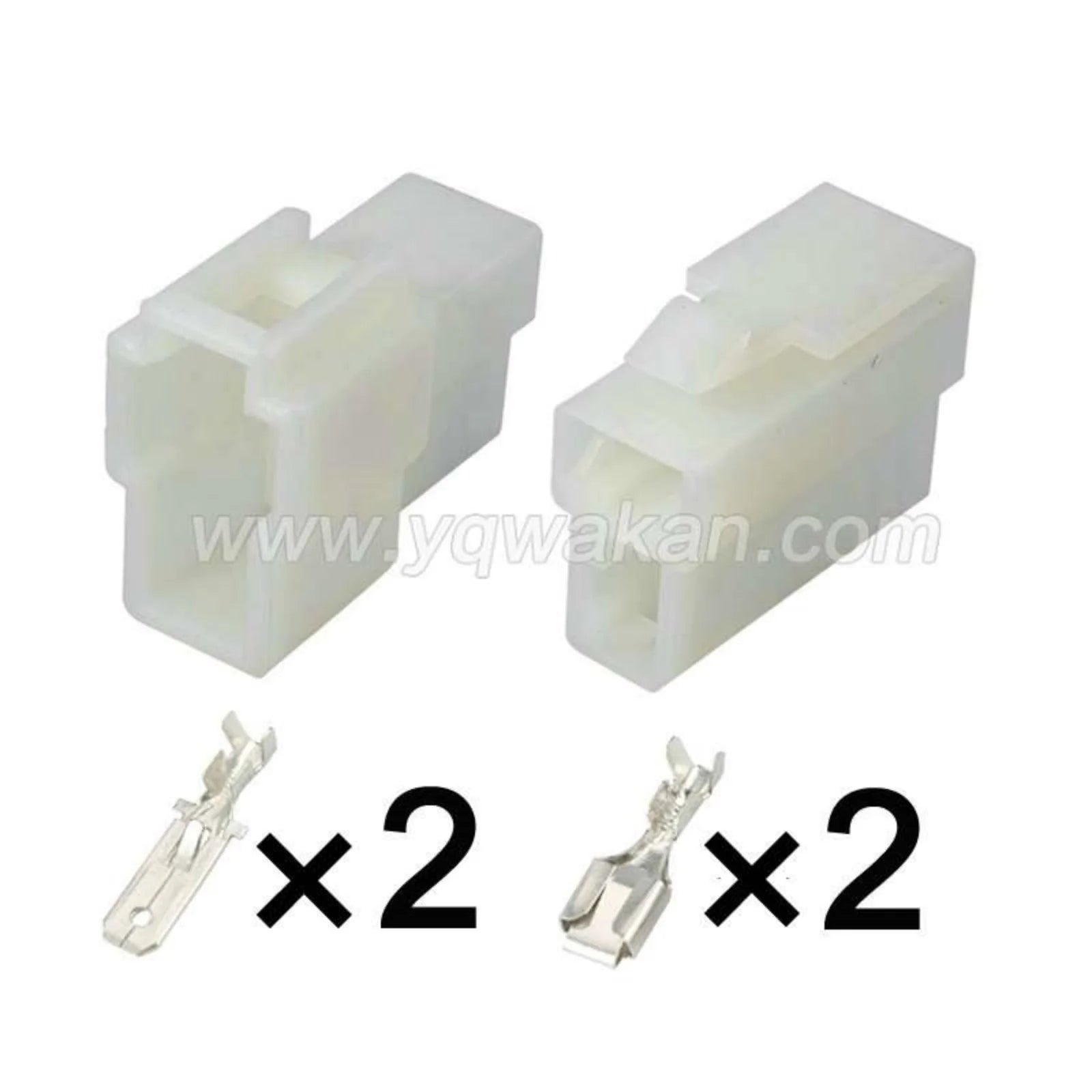 2PIN Automobile Connector 6.3mm Series Male Female Unsealed Connectors Wiring Harness Housing With Terminal