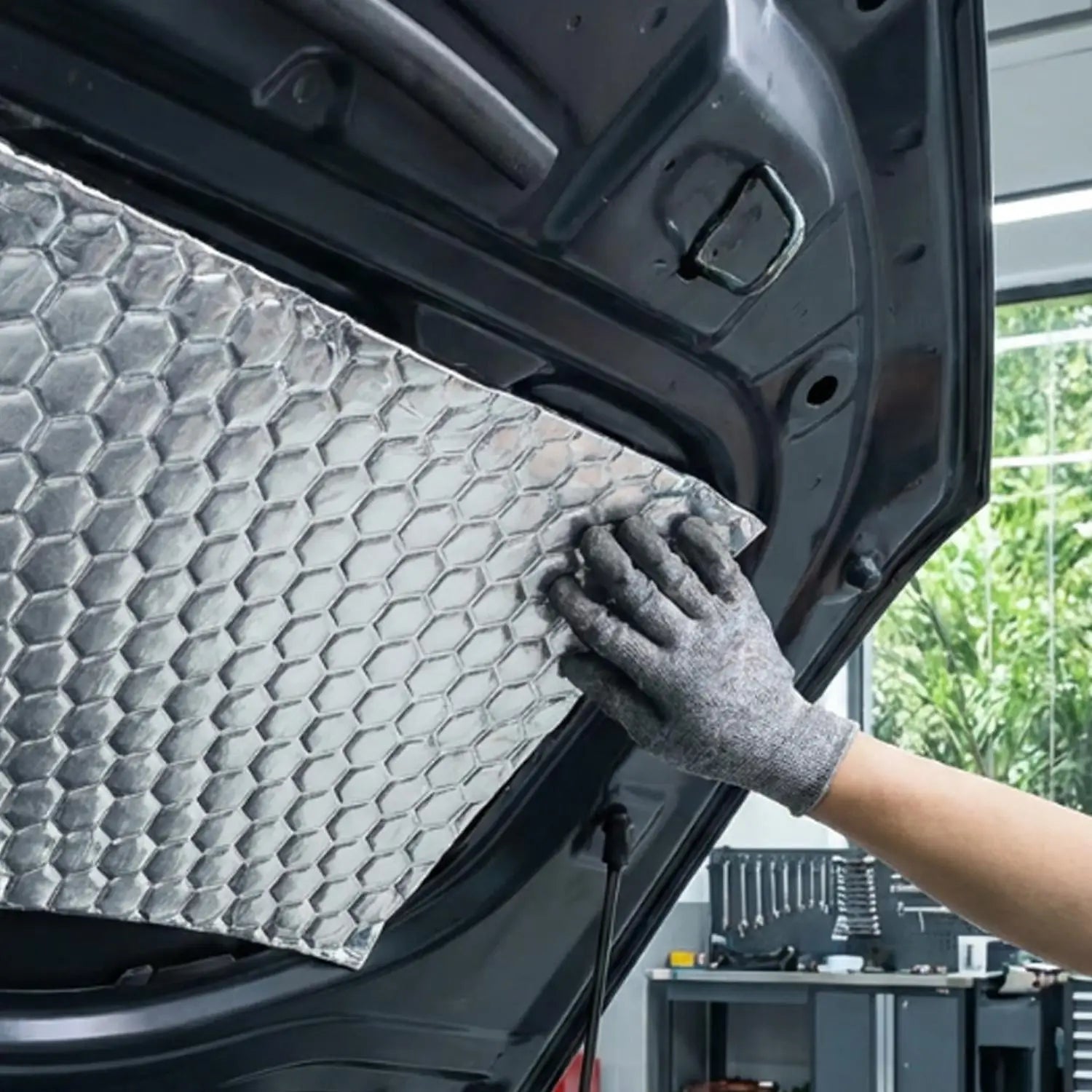 Car Soundproofing Mat Closed Cell Foam Shock Absorption for Thermal Noise Insulation Car Hood 25X18CM Rv Camper Insulation Mat