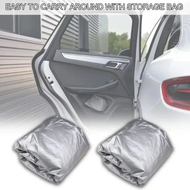 Universal Fit Full Car Cover Waterproof Dustproof All-Season PE Film Coat with Aluminum Protective Sunshade UV Ray Reflection