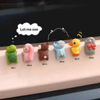 Car Ornaments Mini Sleeping Cute Animals Resin Bear Rabbit Sheep Turtle Resin Decoration Home Office Computer Decor Amagi