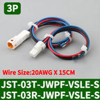 5/20 SETS JST02T/02R-JWPF-VSLE JWPF Series Male Female Plug Docking Harness Mini Car Motorcycle With 20AWG 15CM Wire Connector