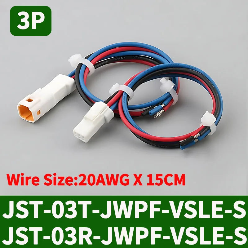 5/20 SETS JST02T/02R-JWPF-VSLE JWPF Series Male Female Plug Docking Harness Mini Car Motorcycle With 20AWG 15CM Wire Connector