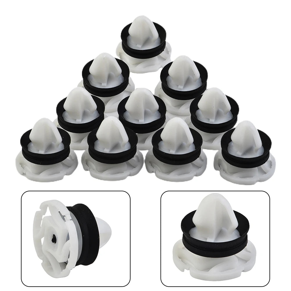 10Pcs Door Trim Panel Mounting Clips White Nylon For Renault 7703077476 Car Interior Accessories Fastener Clips