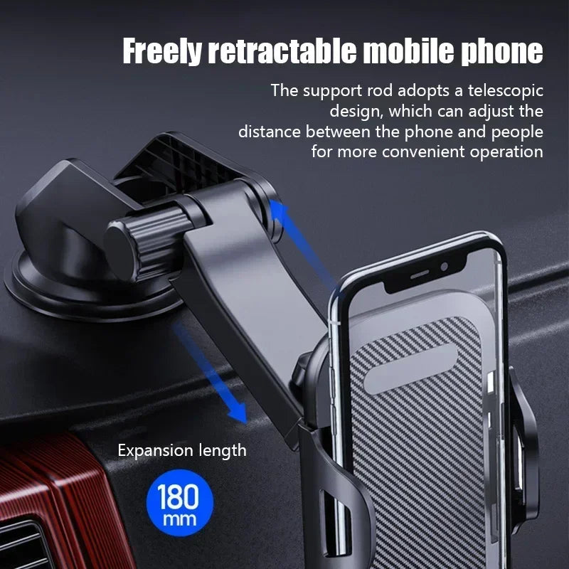 For iPhone 15 14 13, Gravity Suction Cup Dashboard Car Phone Holder, Car Mobile Support Smartphone Mount amagi